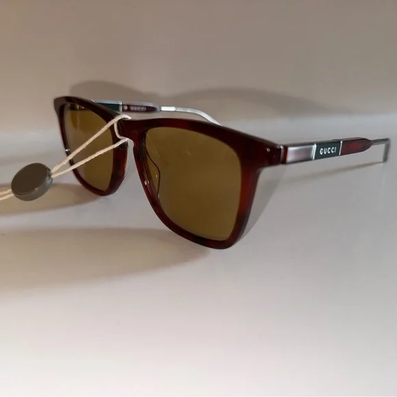 NWT $812 GUCCIBrown Square Sunglasses GG0843S 003 Unisex 